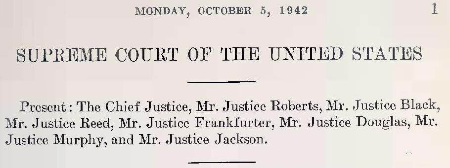 Previous Associate Justices: Louis D. Brandeis, 1916-1939